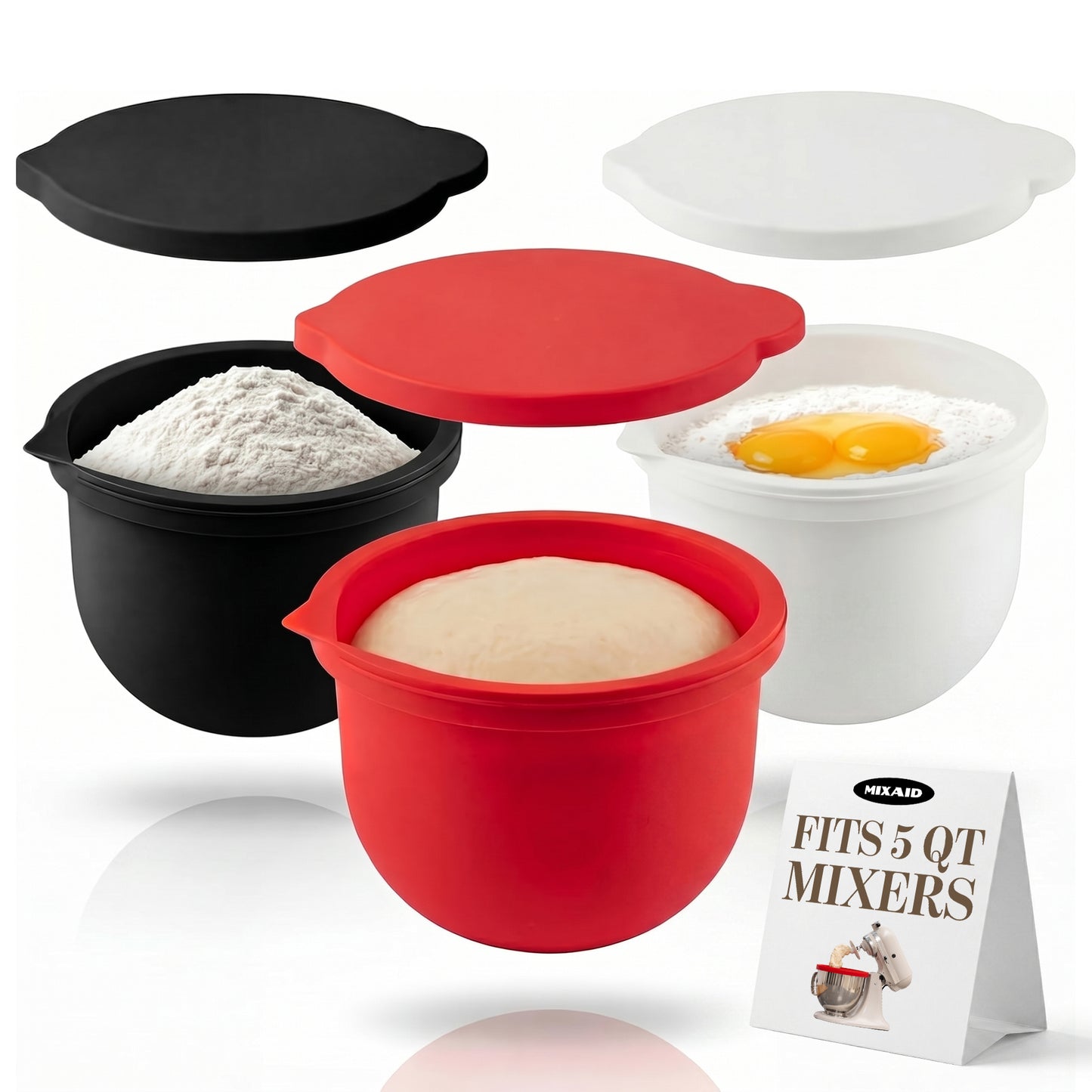 MIXAID™ Premium Silicone Liners 5 Qt