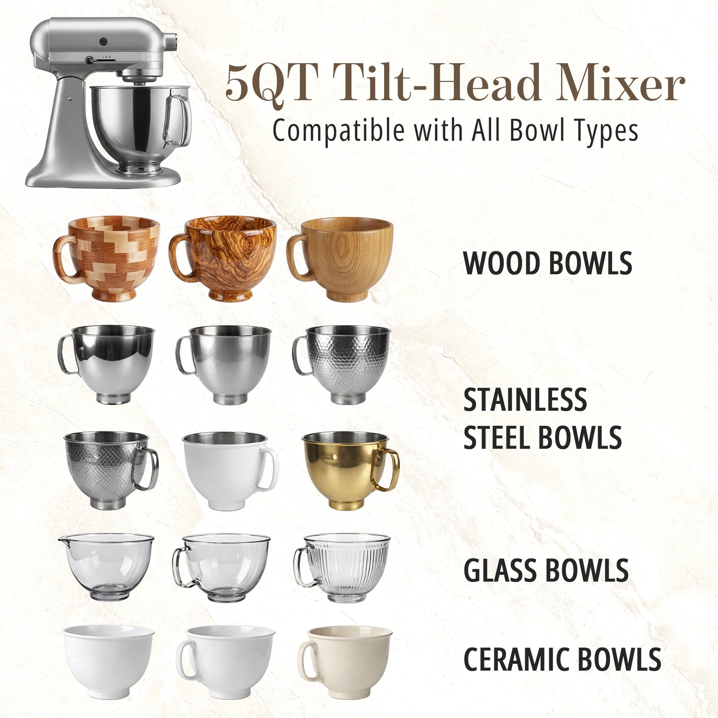 MIXAID™ Premium Silicone Liners 5 Qt