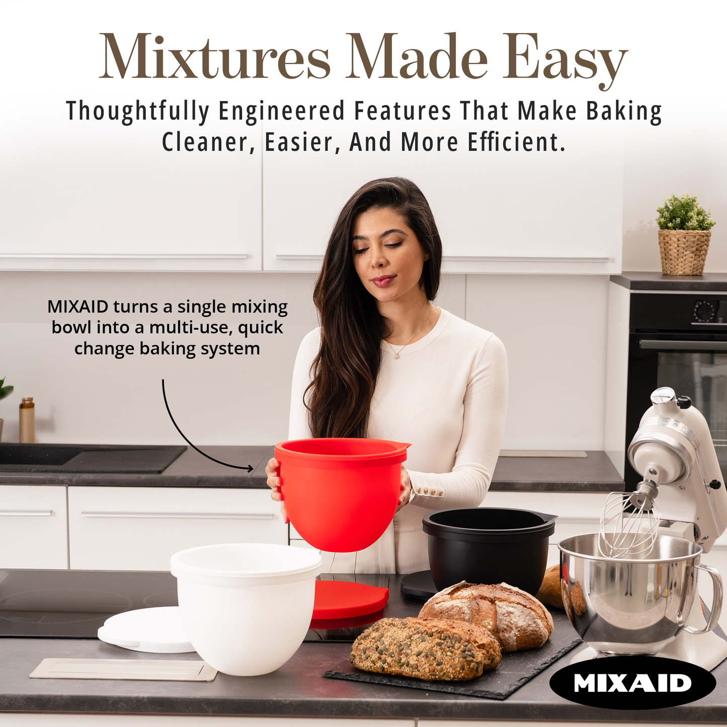 MIXAID™ Premium Silicone Liners 5 Qt